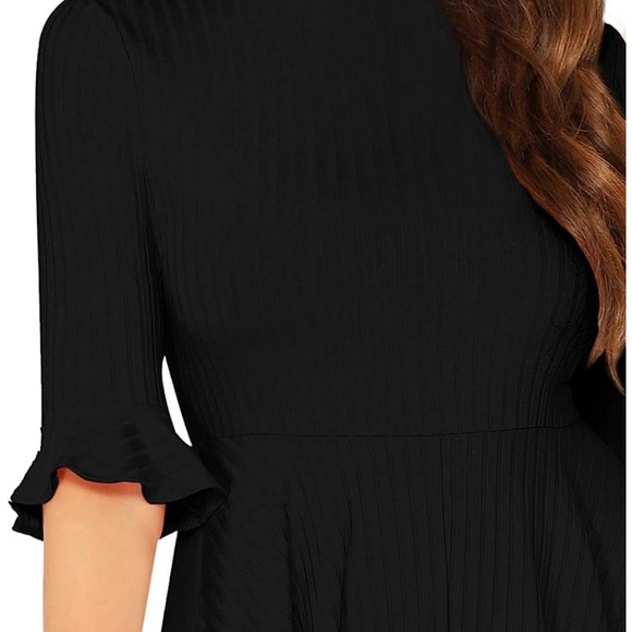 NWT Verdusa Women's Elegant Ribbed Knit Fit and Flare Midi Dress SZ XL - Picture 3 of 9